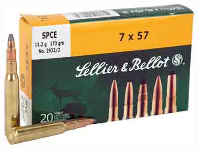 S&B 7X57MM MAUSER 173GR SOFT POINT CUTTING EDGE 20RD 20BX/C - for sale