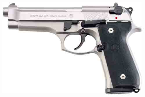 BERETTA 92FS 9MM 4.9" FS 3-DOT 10-SHOT INOX BLACK RUBBER USA - for sale